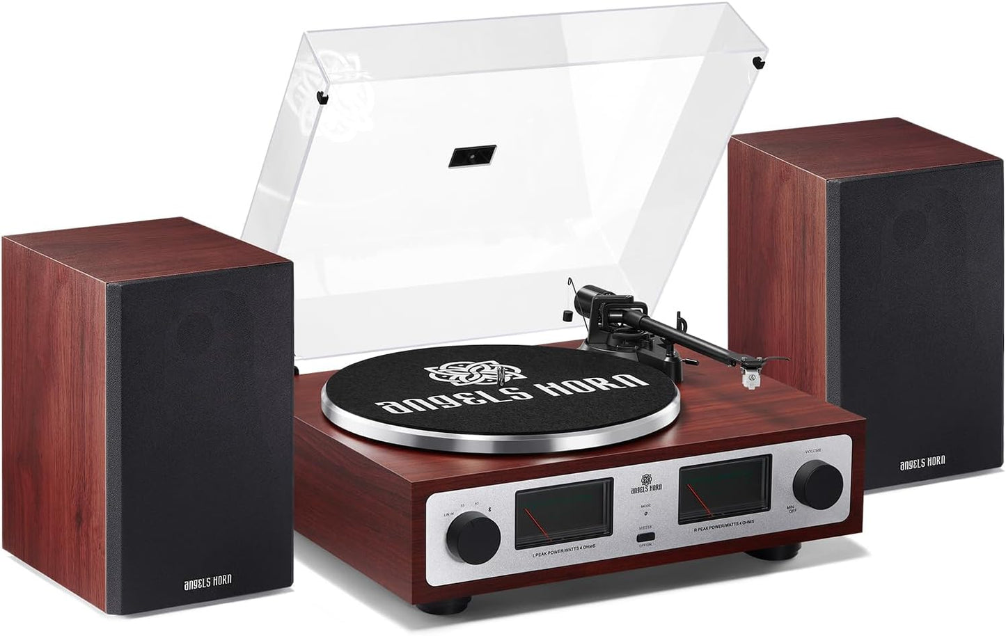 High Fidelity Bluetooth Turntable with Built-in Speakers and More