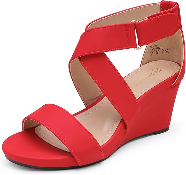 DREAM PAIRS Women's Elastic Ankle Strap Wedge Sandals Review