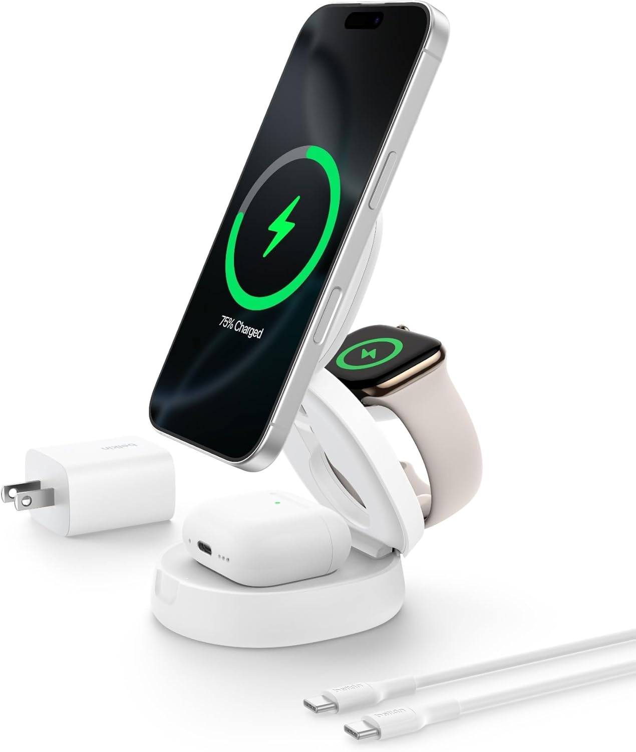 Belkin MagSafe Charger 3-in-1 Qi2 Wireless Charging Station
