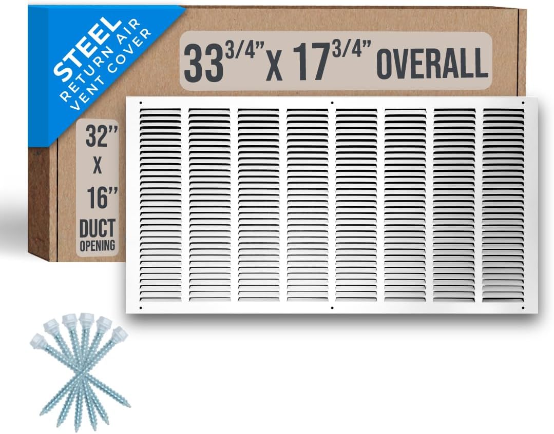 Fits 32x16 Duct Opening Steel Return Air Grille for HVAC