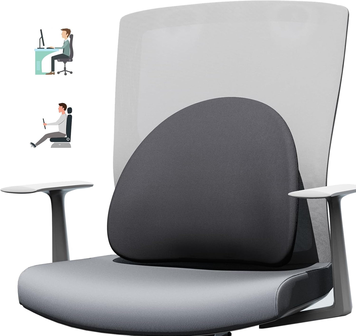 Ergonomic Lumbar Pillow - Memory Foam Support