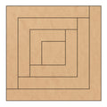 Oversized Barn Quilt Kit 18 in Log Cabin - Paintable Wood Sign