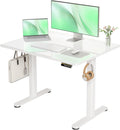 Glass Standing Desk 40x24 in Electric Adjustable Height - Quick