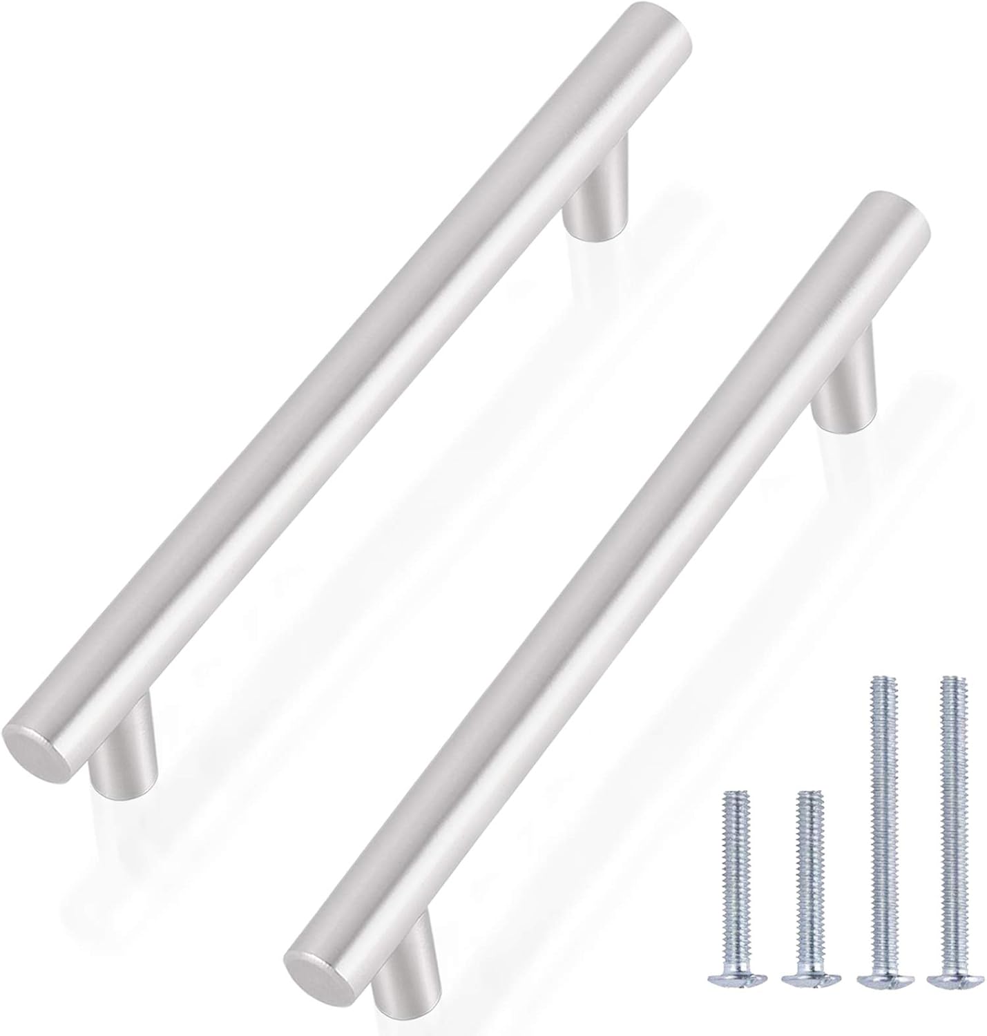 Gobrico Brushed Nickel Cabinet T Bar Pulls for Modern Style