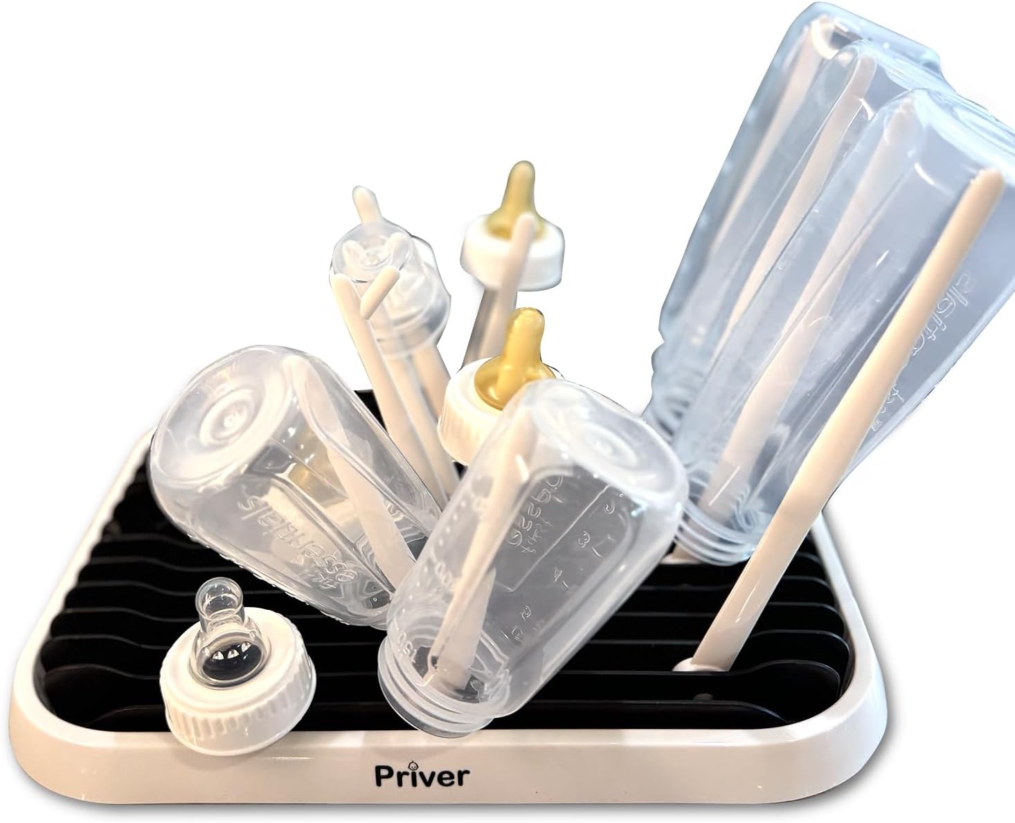 Priver Baby Bottle Drying Rack - Space-Saving High Capacity