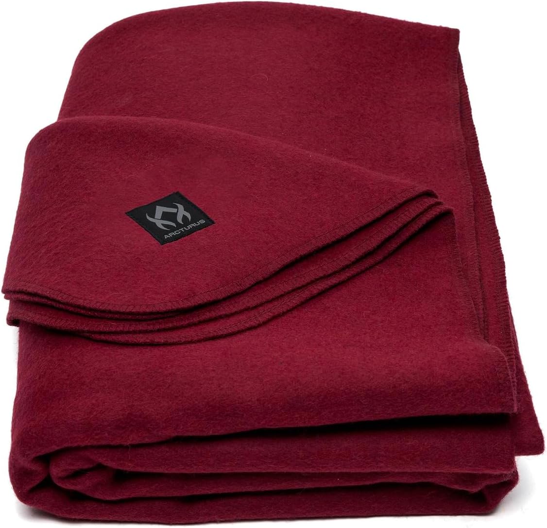 Arcturus Military Wool Blanket - Warm, Thick, and Washable