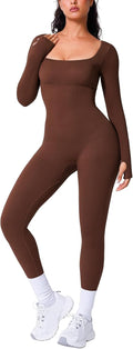 BRXL Long Sleeve Jumpsuit for Women - Sculpting One Piece