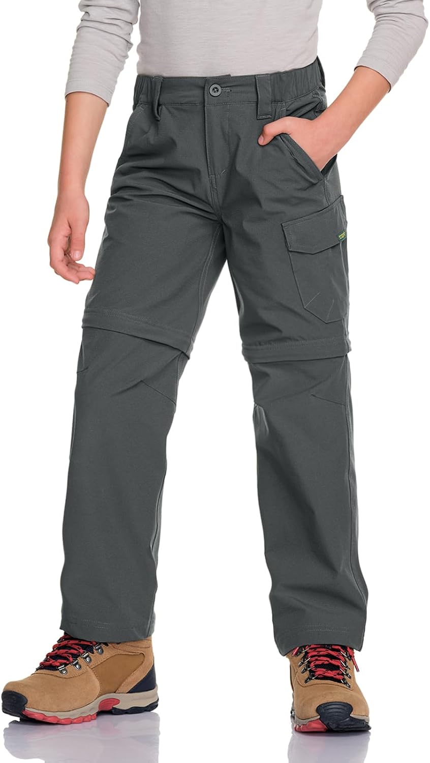 CQR Kids Youth Hiking Cargo Pants for Outdoor Adventures