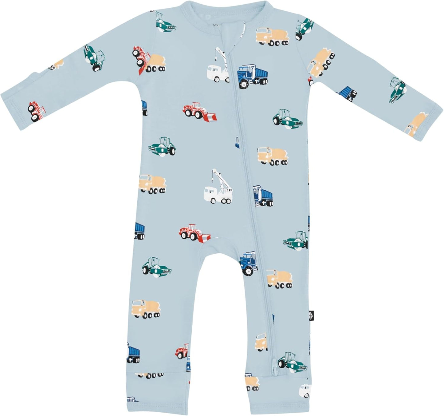 KYTE BABY Unisex Bamboo Zippered Rompers for Infants 0-24 Months