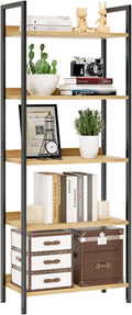 NUMENN 5 Tier Bookshelf for Home Office and Living Room Storage