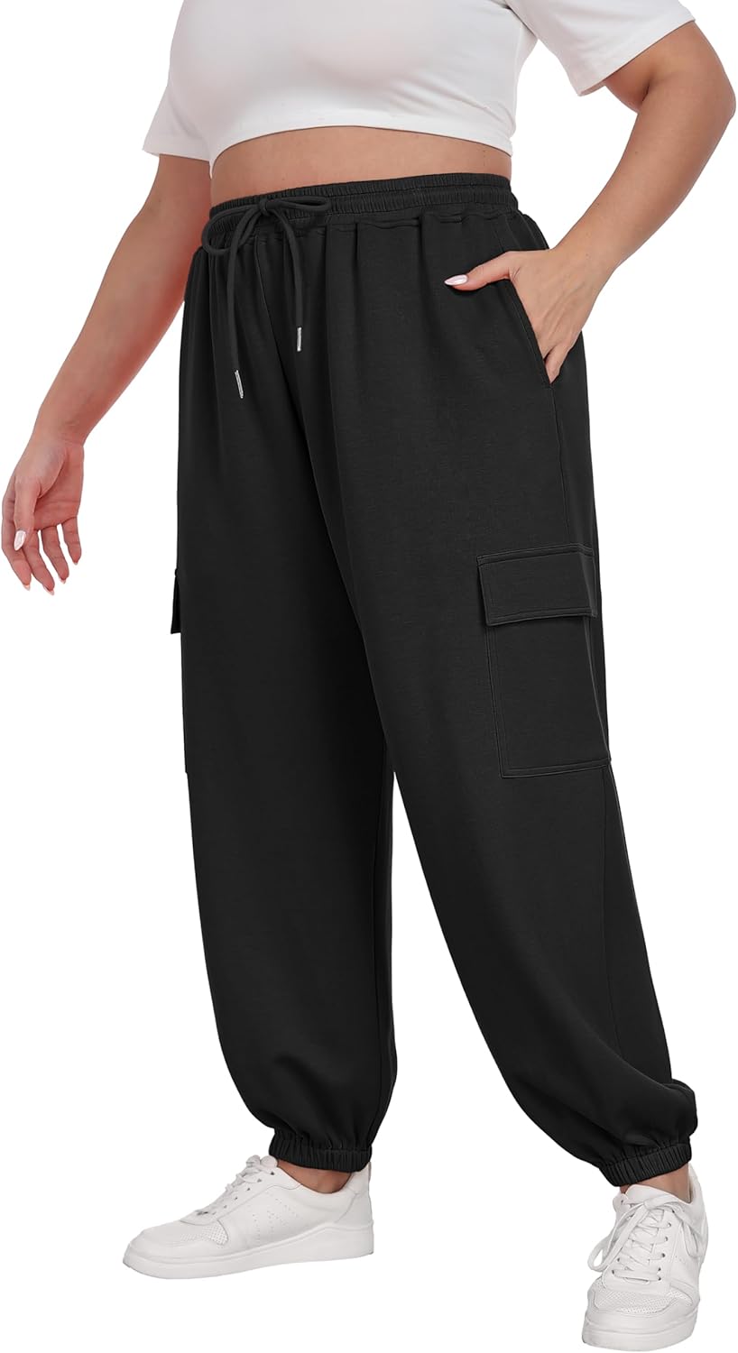 Plus Size Cargo Sweatpants for Women - Stylish and Comfy Fit