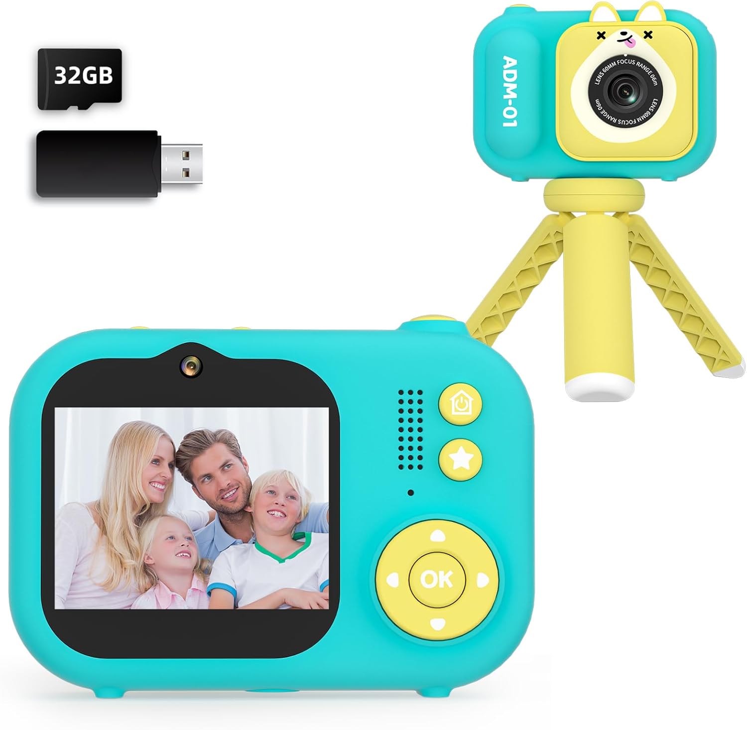 Kids Vlogging Camera Bundle, Ages 3-12, Blue