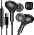 USB C Earbuds Wired Headphones for iPhone 15 16 Plus Pro Max - Clear