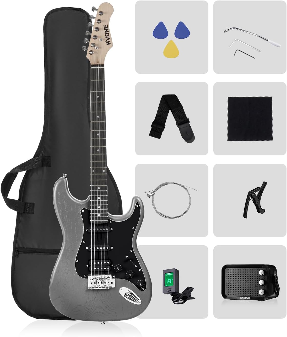 RST-150 Beginner Electric Guitar Kit with Amp & HSS Pickups