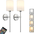 Battery Operated Wall Sconce Set of Two - Wireless Rechargeable
