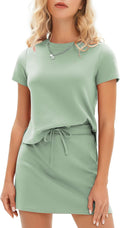 EXLURA Women's Casual 2 Piece Skirt Set for Hot Summer Days