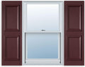 Exterior Raised Panel Exterior Vinyl Shutter Burgundy 15 in x 71 in