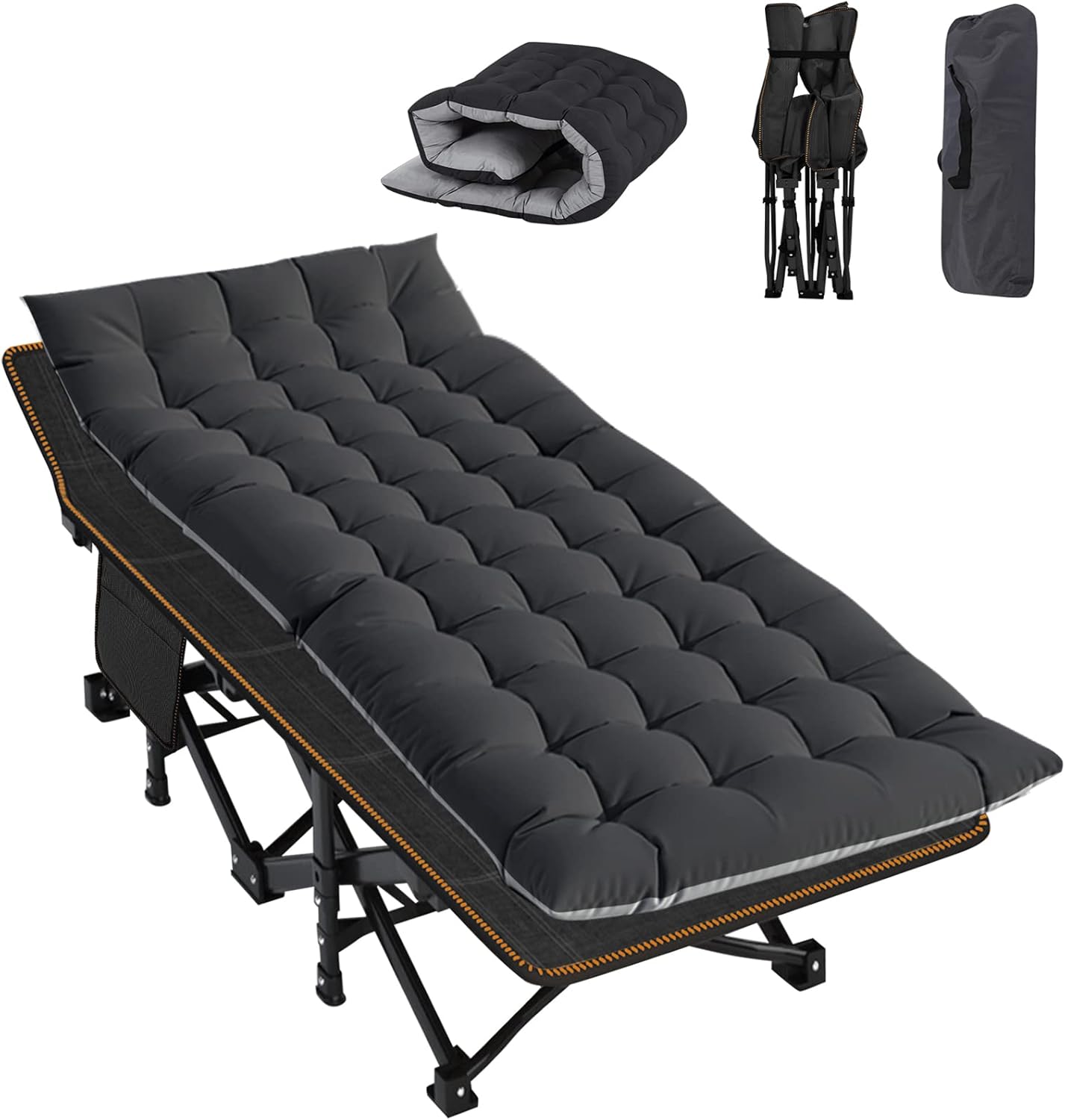 ABORON Camping Cot for Adults - Extra Wide Heavy-Duty Bed