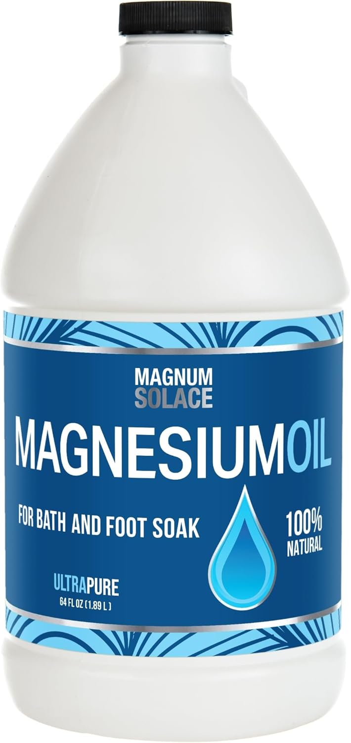 Pure Magnesium Oil 64 oz for Soaking and Refilling Spray