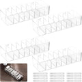 Cable Organizer Box 4-Pack with 8 Compartments - Clear Cord Storage
