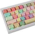 PBT Keycaps Side Printed 133-Key Rainbow Candy Set - Cherry Profile
