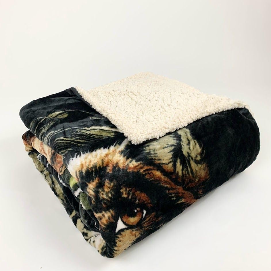 Reversible Western Blankets - Vibrant Aztec Fleece Throw