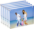 5x7 Acrylic Photo Frame Magnetic Double Sided - Clear 5 Pack