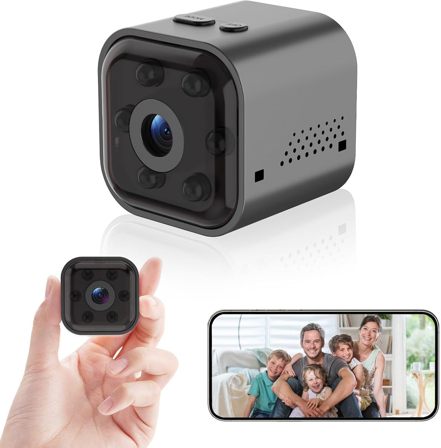 1080P HD WiFi Wireless Hidden Camera for Home Surveillance