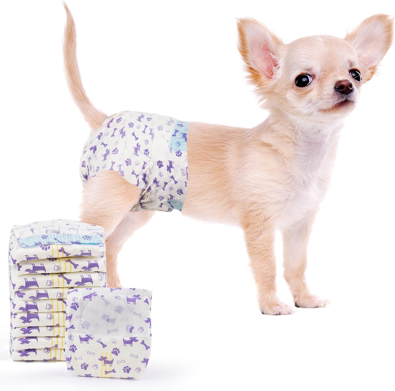 MICOOYO Female Dog Diapers - Super Absorbent & Comfortable (20Count, X-Small)