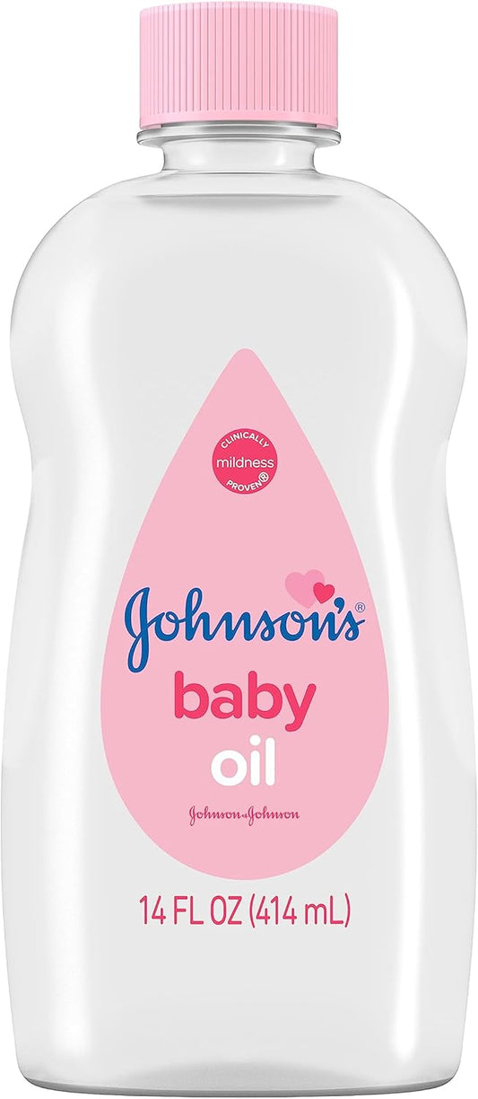 Johnson's Baby Oil for Gentle Moisture Loss Prevention