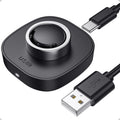 Travel-Friendly Smart Ring Charger Size 10 (Black) - Fast USB-C