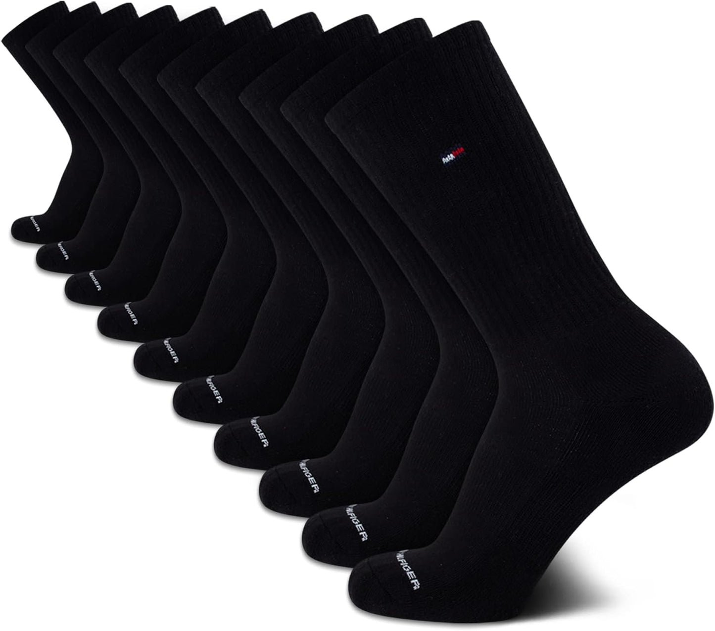 Tommy Hilfiger Men's Athletic Cushioned Crew Socks - 10 Pack