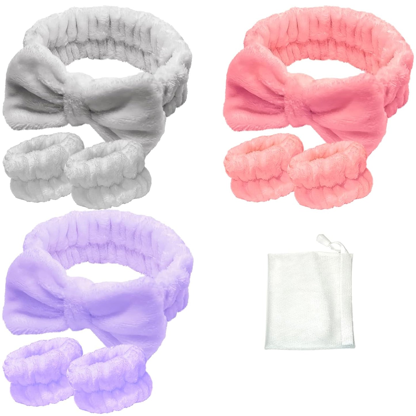 Soft Spa Headband & Towels Set - Gentle Face Washing
