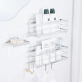 Shower Caddy with Soap Holder 2-Pack - Heavy Duty Adhesive Organizer