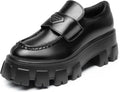 Women's Chunky Loafers Platform Slip-On - Comfortable Office Style