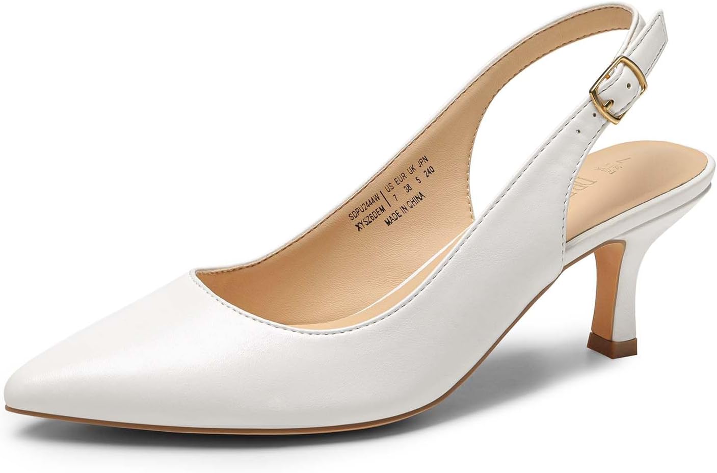 DREAM PAIRS Women's Kitten Heels Slingback Closed Toe Pumps