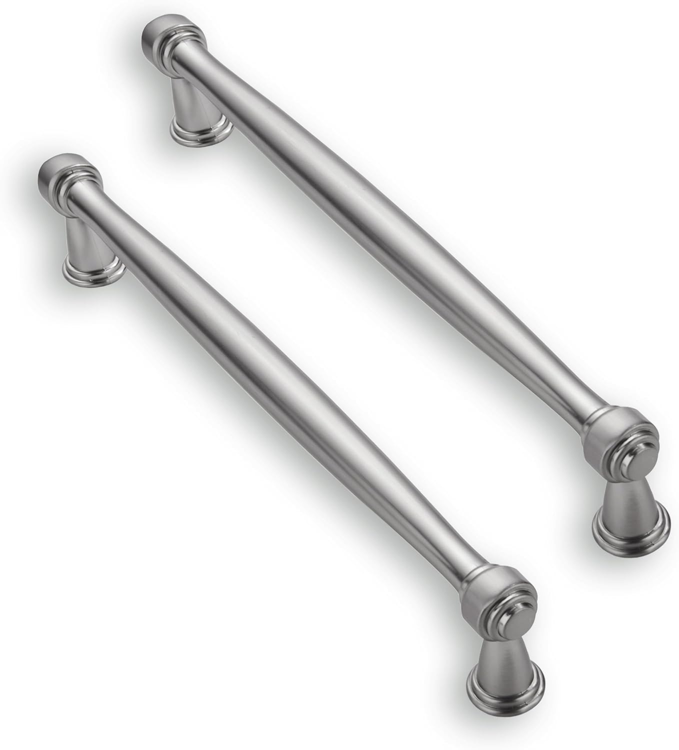 Solid Heavy Duty 8 Inch Brushed Satin Nickel Cabinet Pulls