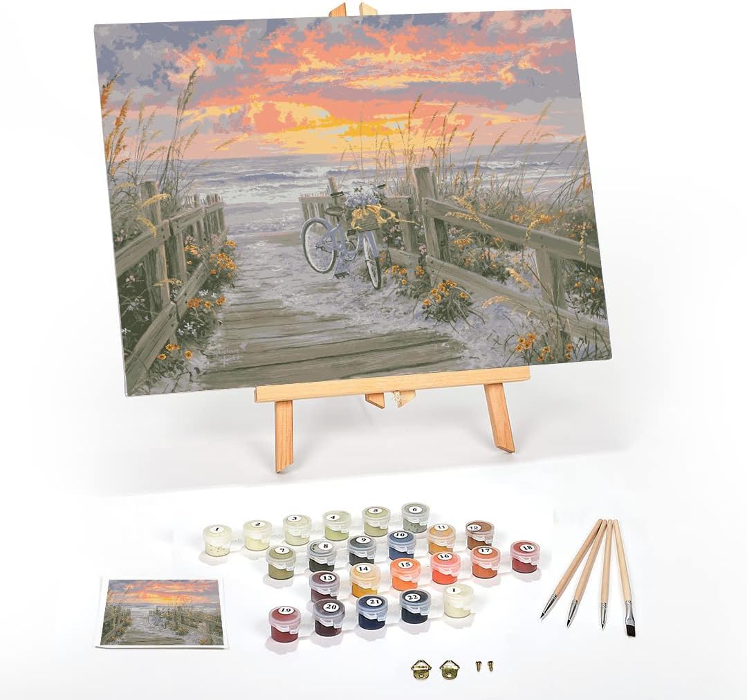 Ledgebay DIY Paint by Numbers Kit for Adults - Morning Ride