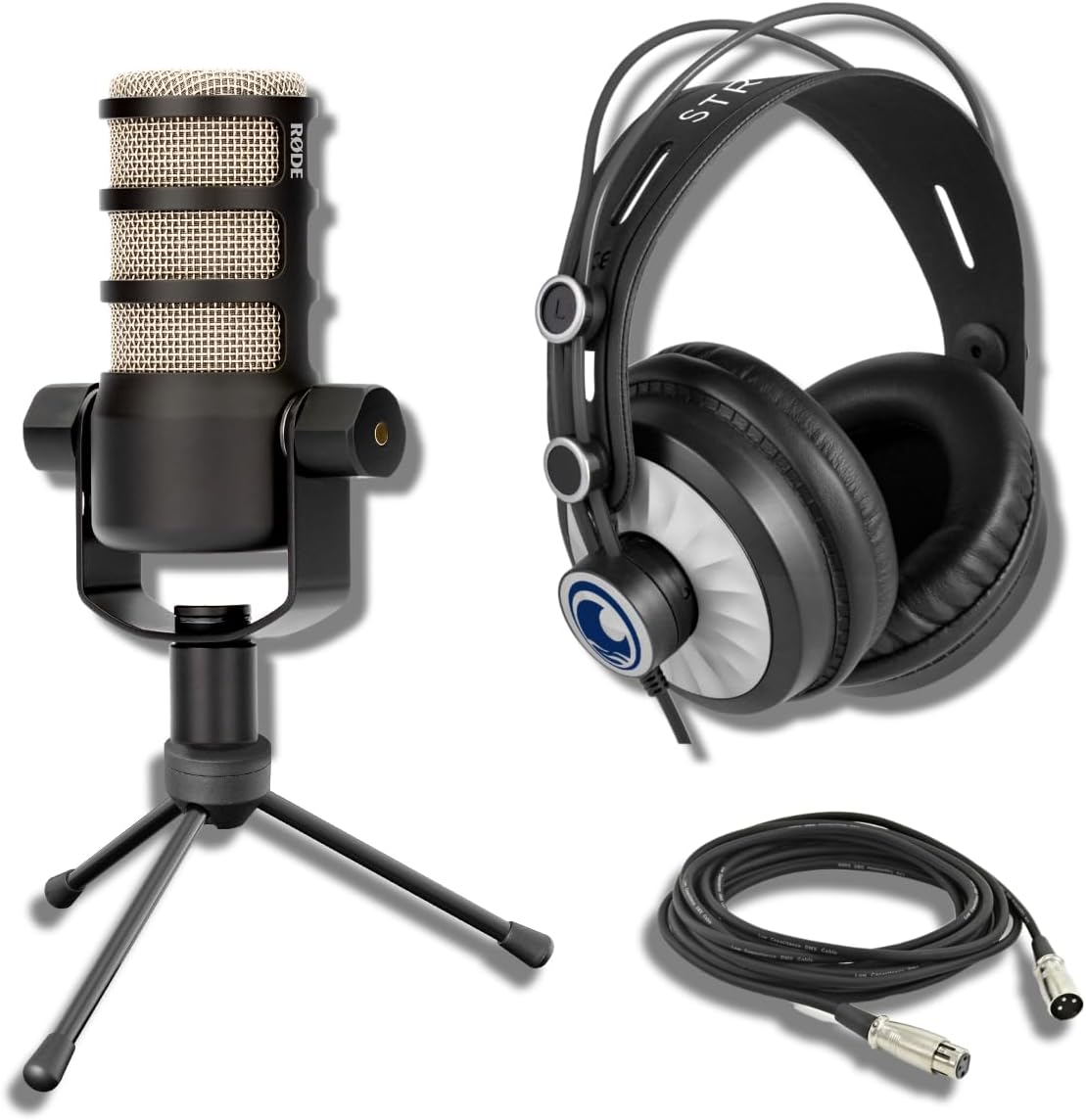 Rode PodMic Dynamic Podcast Microphone with StreamEye Headphones