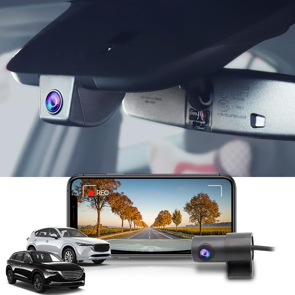 Fitcamx 4K Front & 1080P Rear Dash Cam for Mazda CX-5 & CX-9
