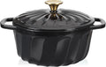 Enameled Cast Iron Dutch Oven 3 QT - Heavy Duty Bread & Stew Pot