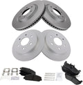 TRQ Front & Rear Brake Pad & Rotor Kit Premium G-Coated - Direct Fit