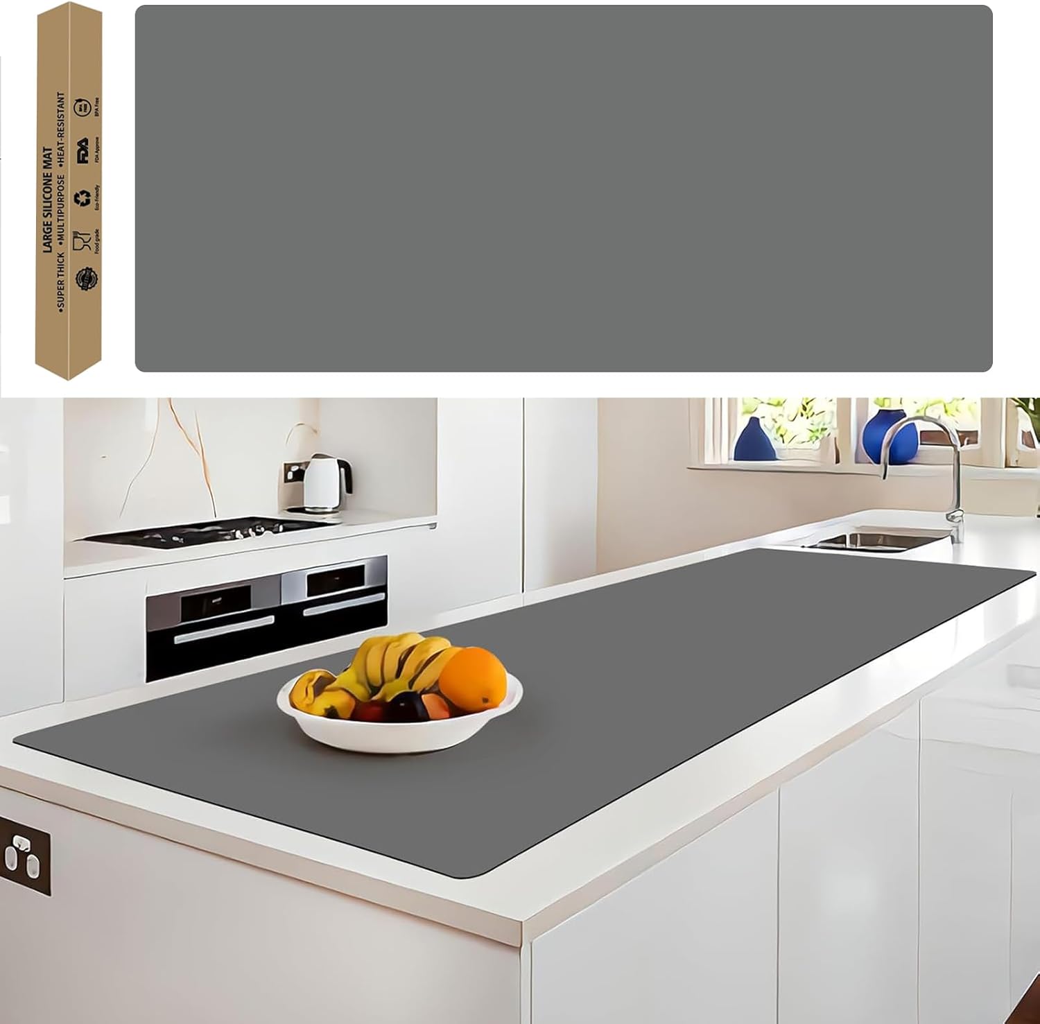 Extra Large Silicone Mat for Kitchen Counter and Crafts Use