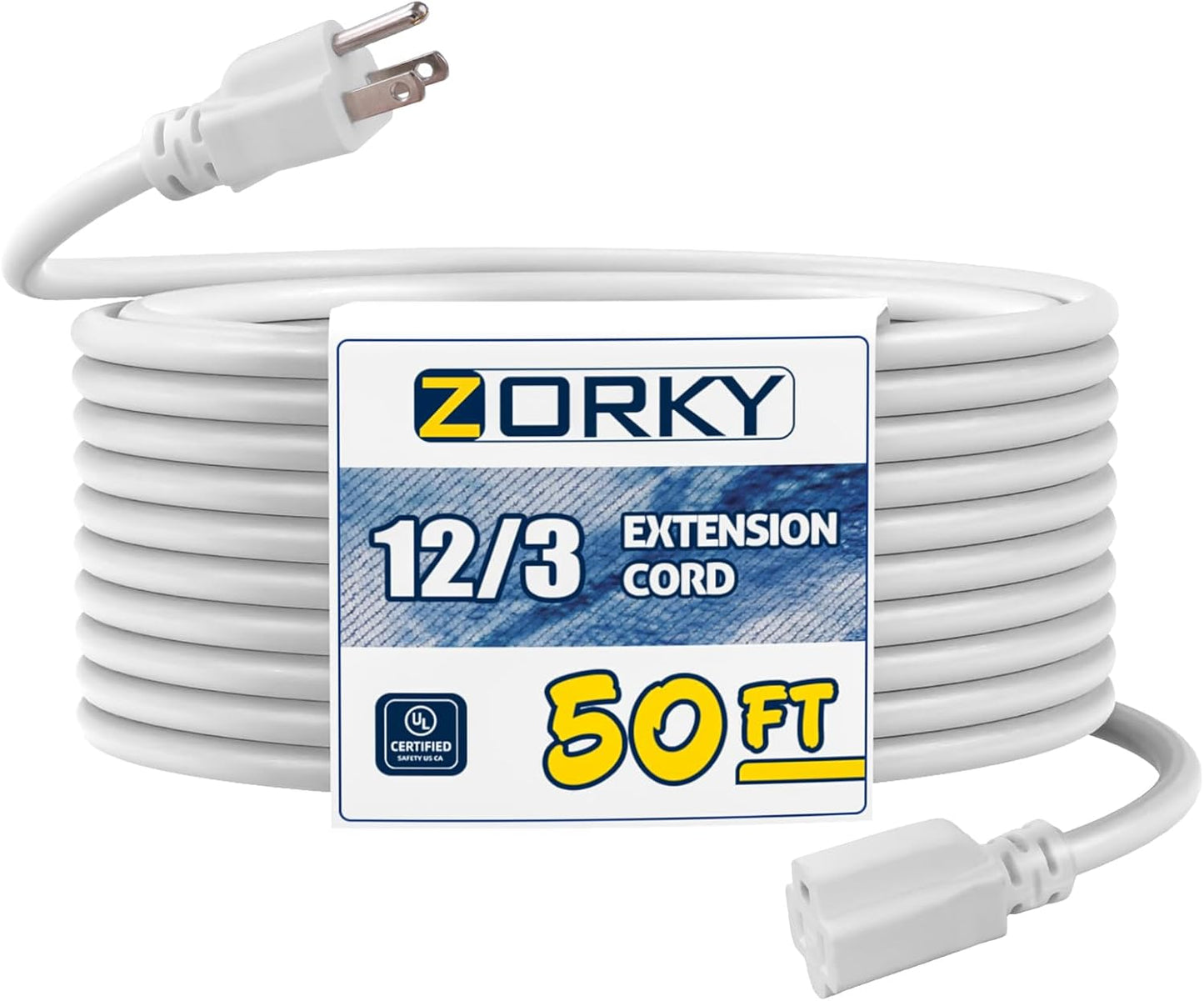 50ft Indoor Outdoor Extension Cord for Heavy Duty Use