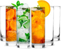 LUXE Tom Collins Glasses Set - 6pc Tall Highball Set
