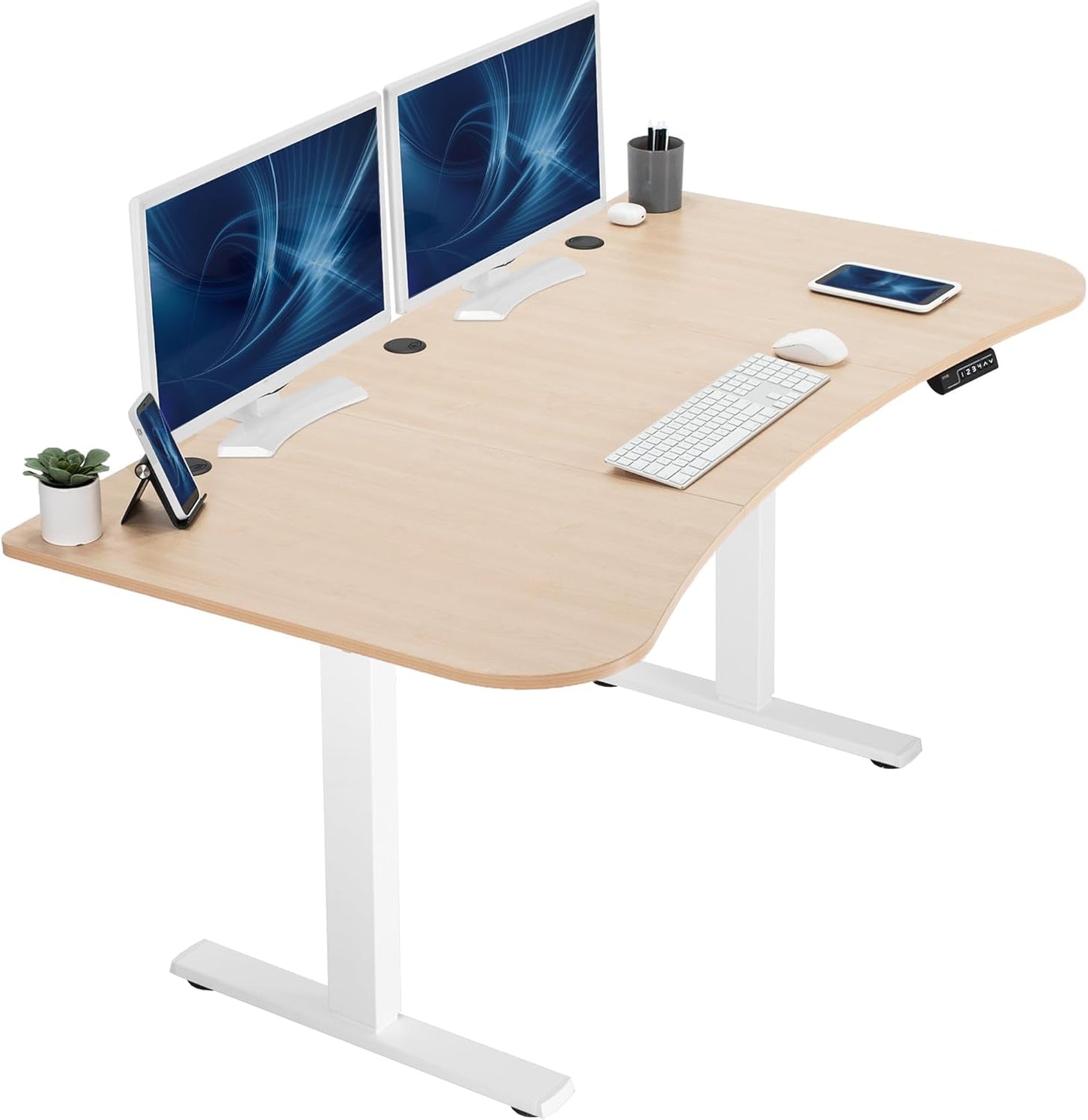 VIVO Electric Standing Desk with Memory Height Adjustment Features