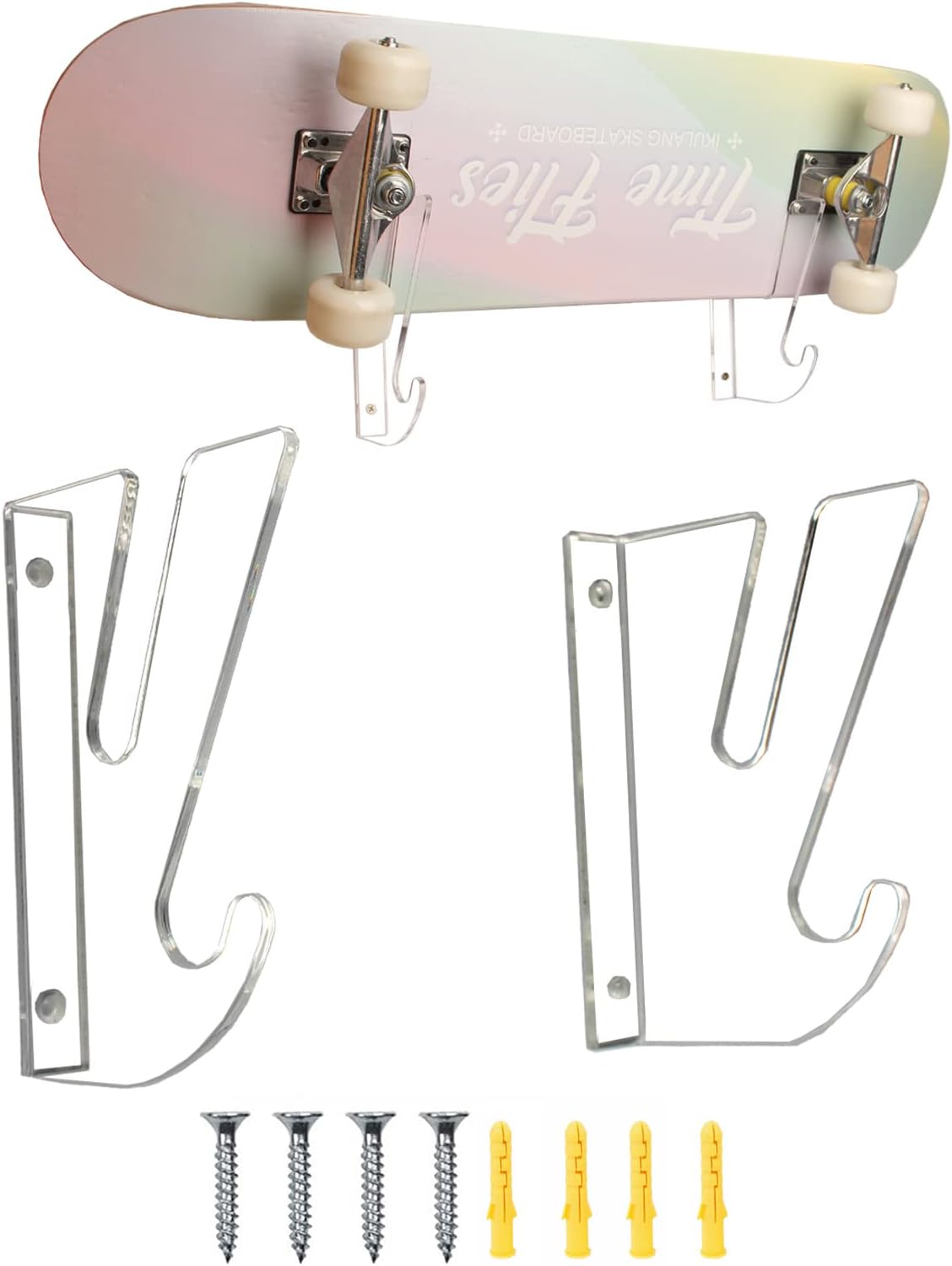 WANLIAN Skateboard Wall Mount: Display Snowboards, Longboards