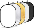 NEEWER 31x47 in Light Reflector 5-in-1 Oval - Portable Studio Modifier
