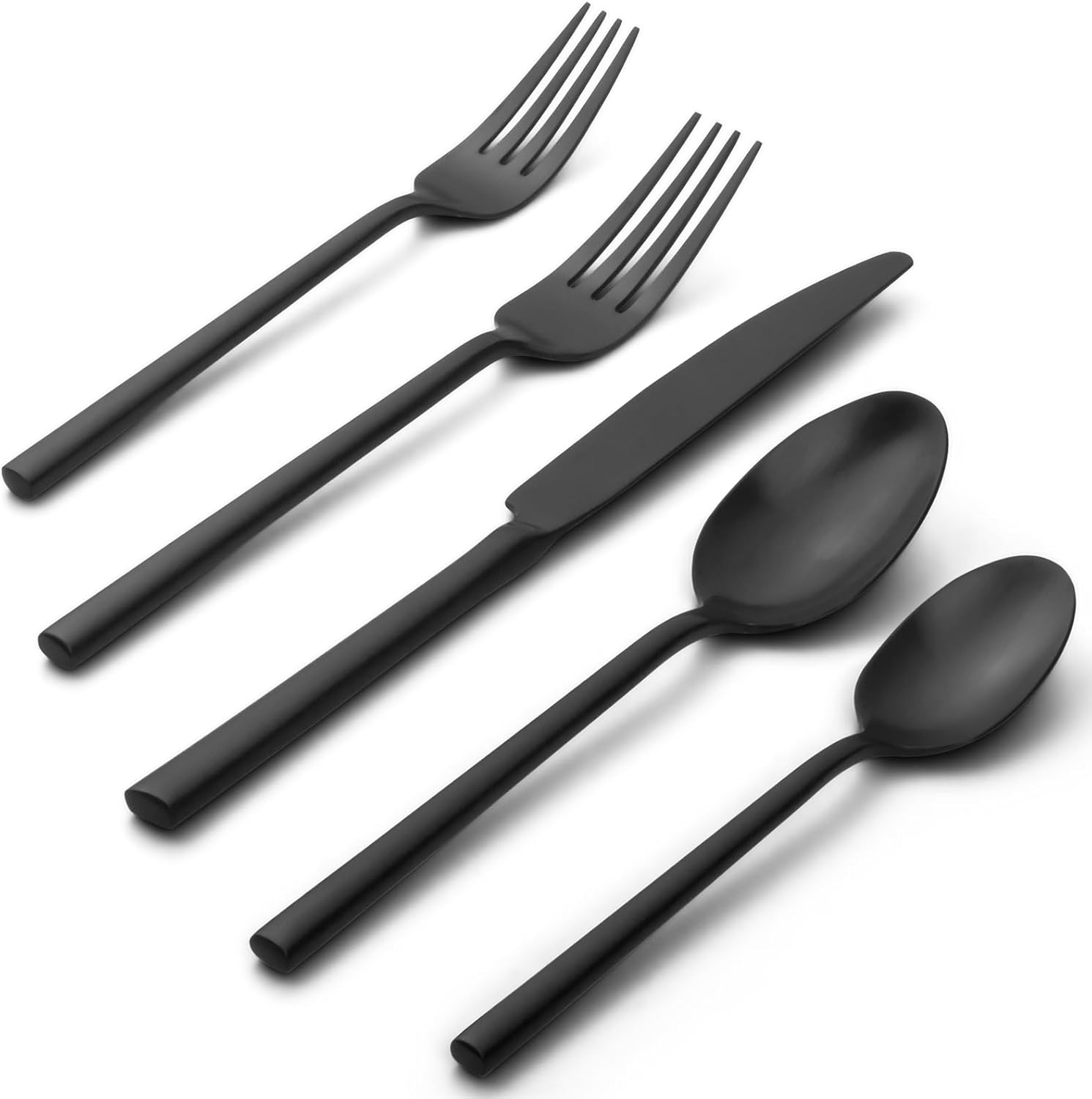 Alata Potter Black 20-Piece Forged Silverware Set for 4 People