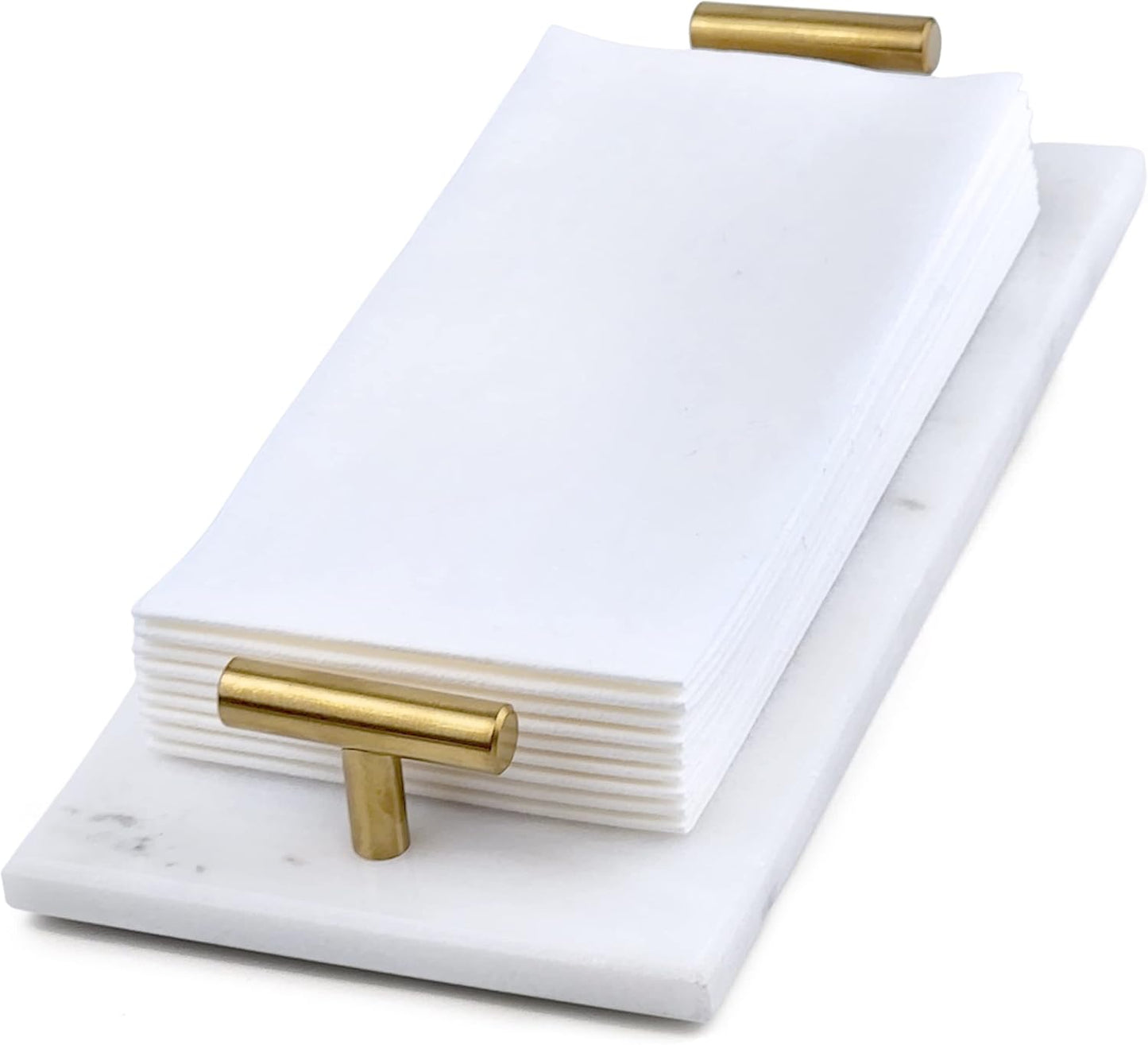 Marble Guest Towel Tray - Elegant Bathroom Organizer